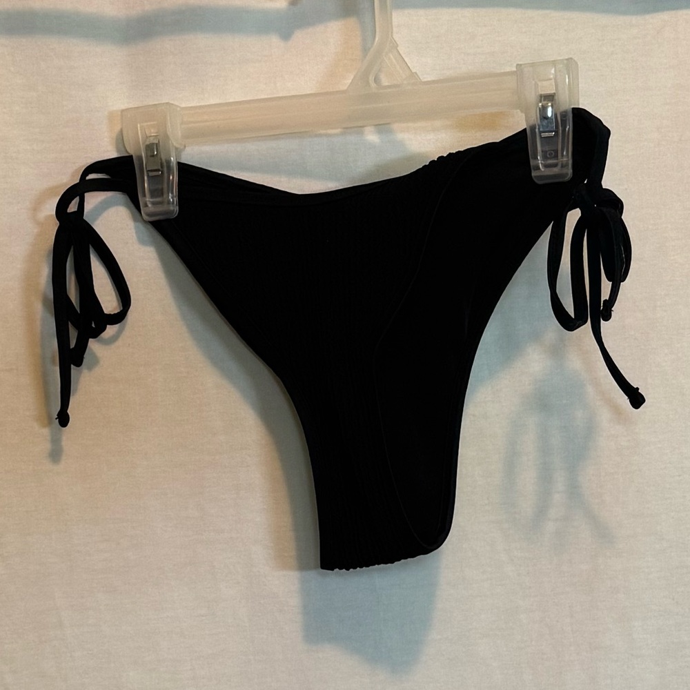 AA-399 Aerie NWT Cheekiest Side Tie Ribbed Summer Swim Bikini Bottoms Size XS
